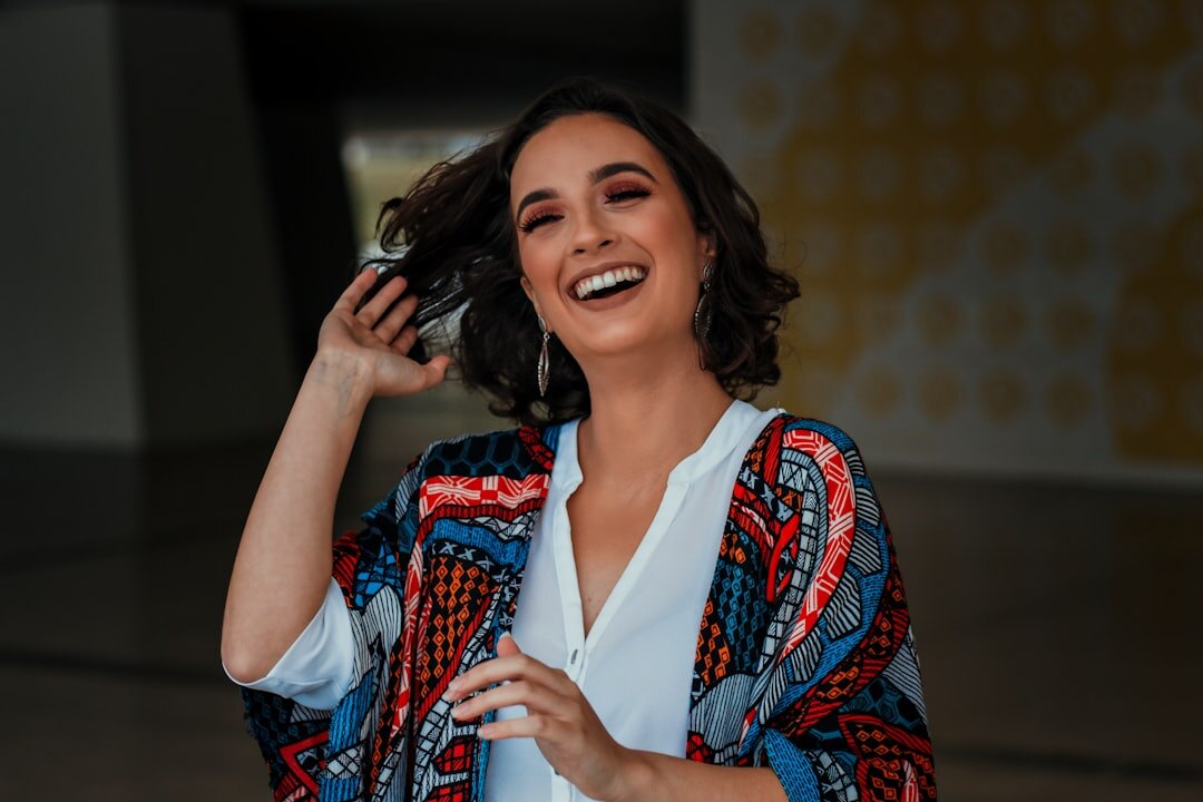 celebrity smiling confidently