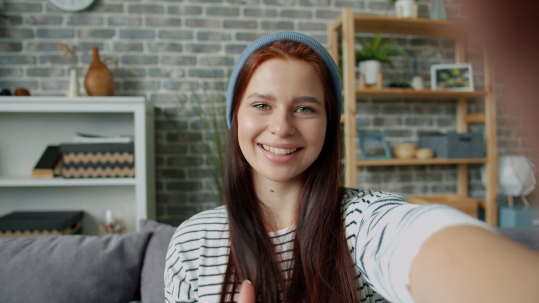 actress in casual home setting